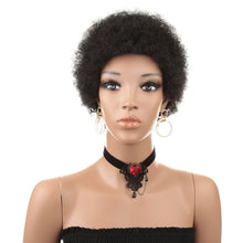 Short Human Hair Wig Natural Afri Kinky Curly Hair Wigs